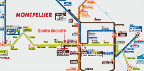 plan d'accès jusqu'à notre boutique en Tram